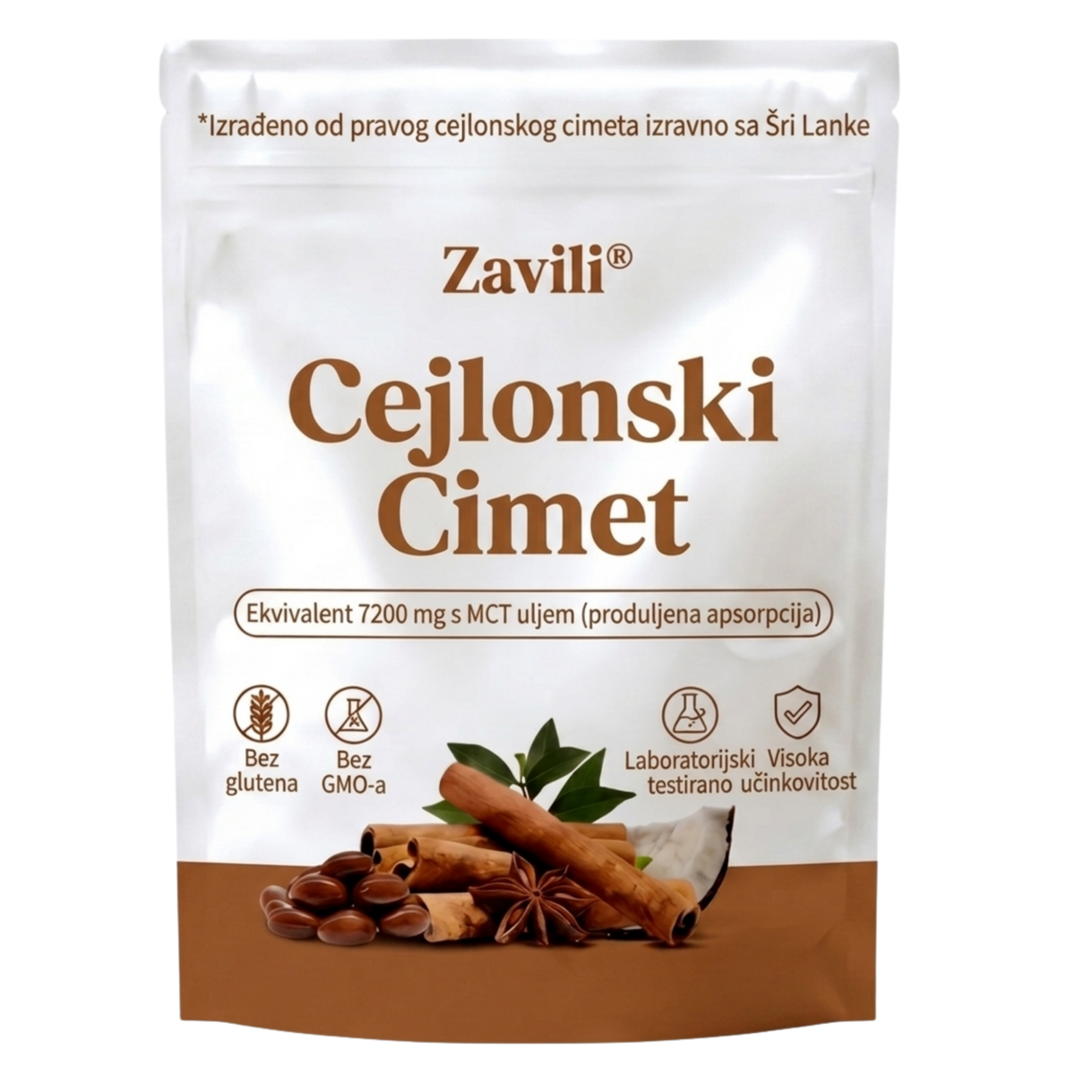 ZAVILI® Cejlonski cimet 12:1 s MCT uljem — 30 kapsula