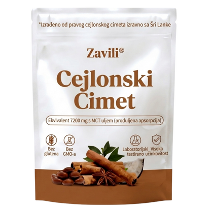 ZAVILI® Cejlonski cimet 12:1 s MCT uljem — 30 kapsula