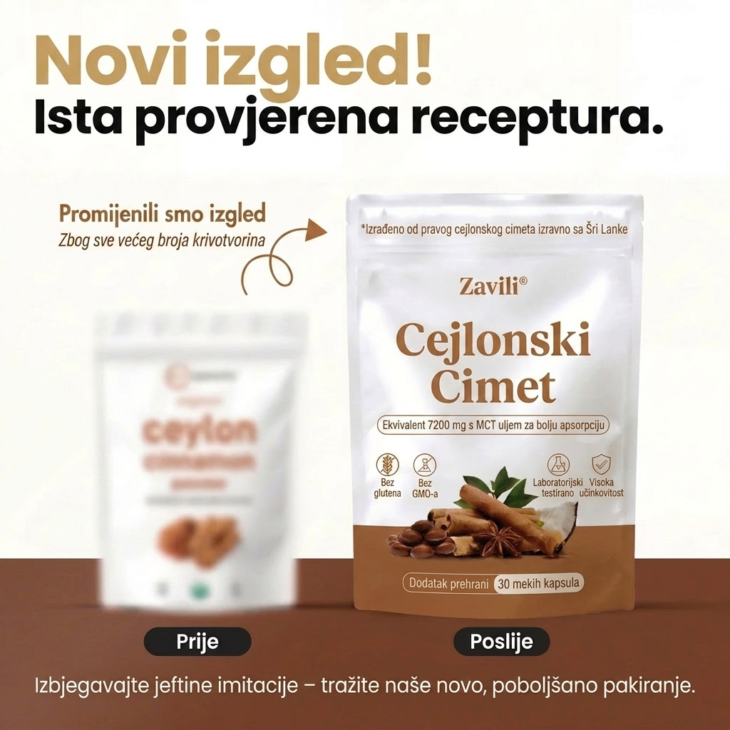ZAVILI® Cejlonski cimet 12:1 s MCT uljem — 30 kapsula