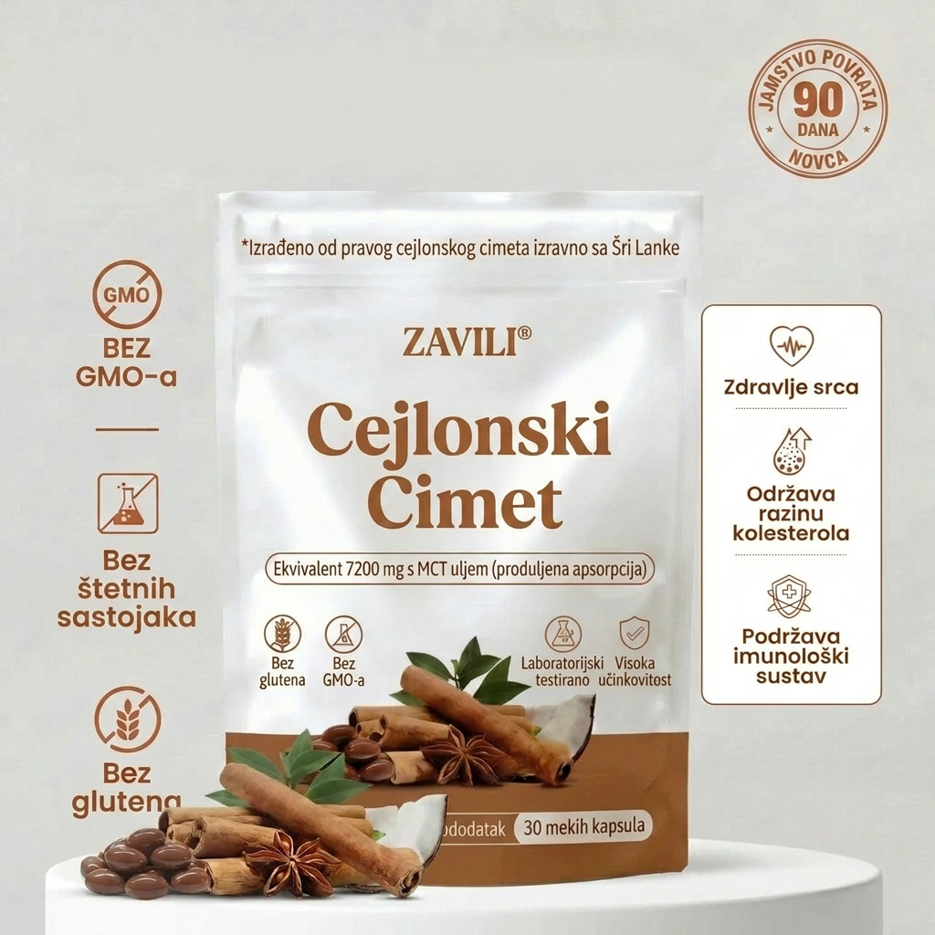 ZAVILI® Cejlonski cimet 12:1 s MCT uljem — 30 kapsula